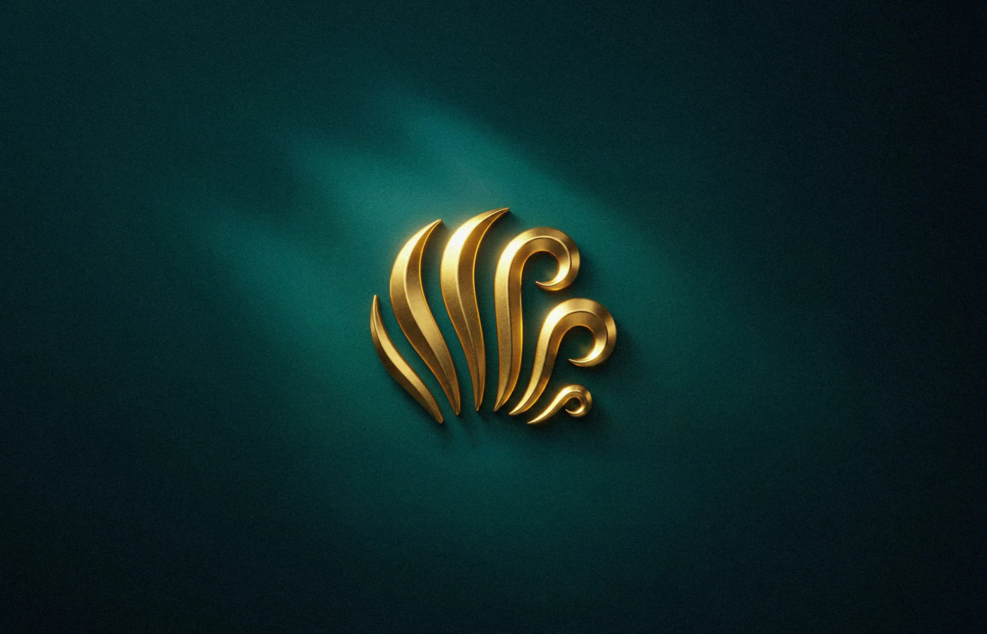 The Damascas emblem, embossed in gold on Deep Teal.