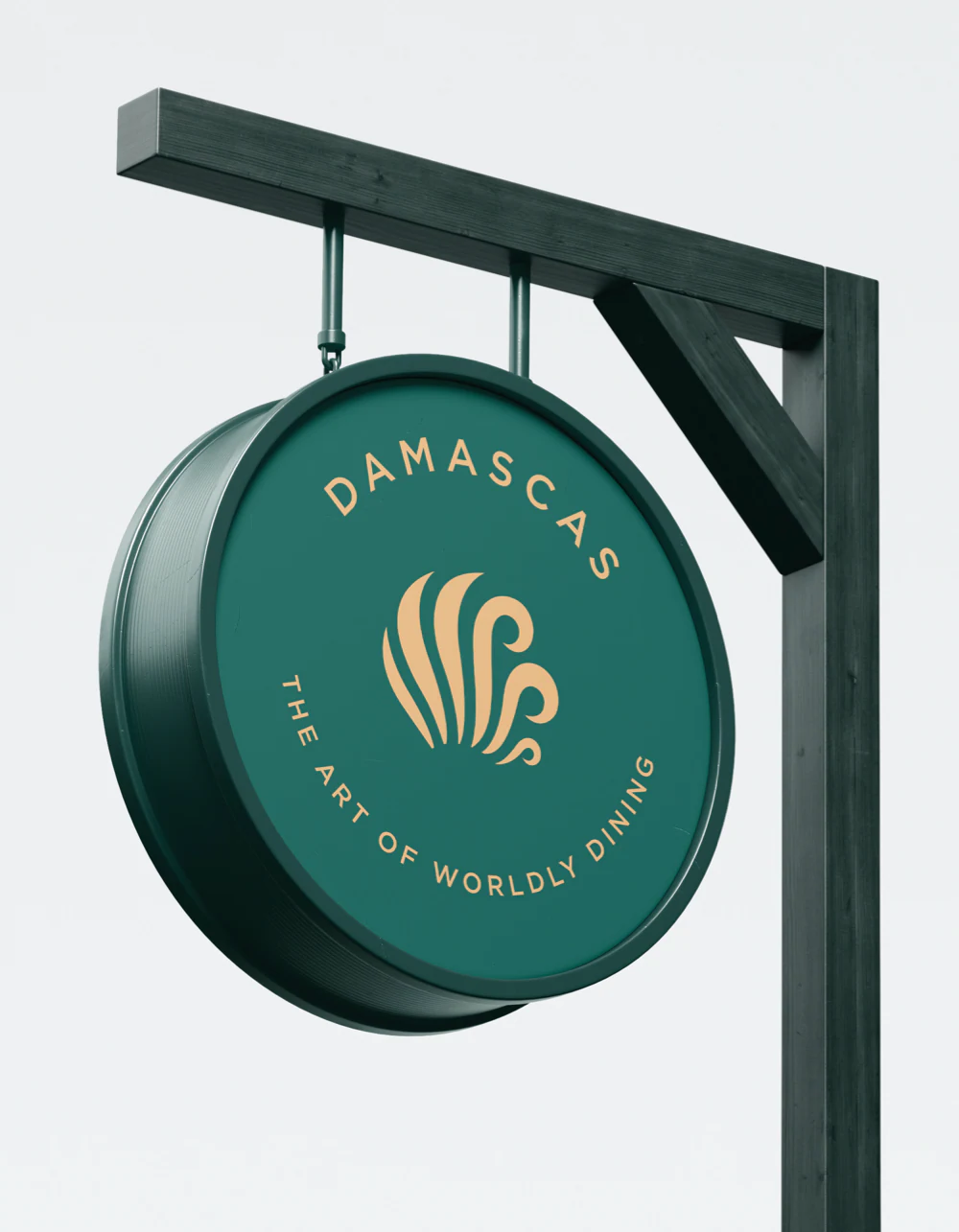 Hanging badge sign mockup.