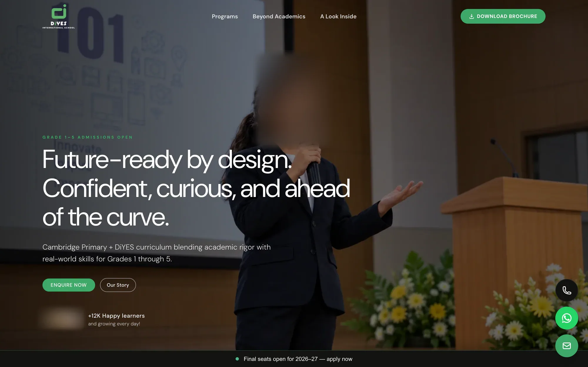The Grade 1–5 version of the DiYES hero: future-ready by design