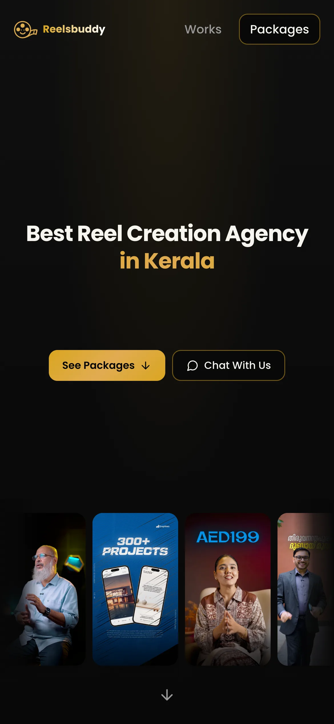 ReelsBuddy homepage on a phone
